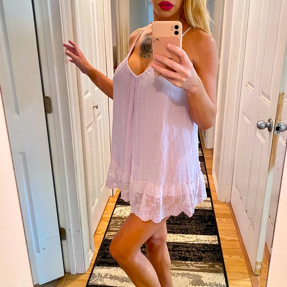 Boho💜 Summer sundress lilac dress small NWT 💜 - Picture 2 of 12